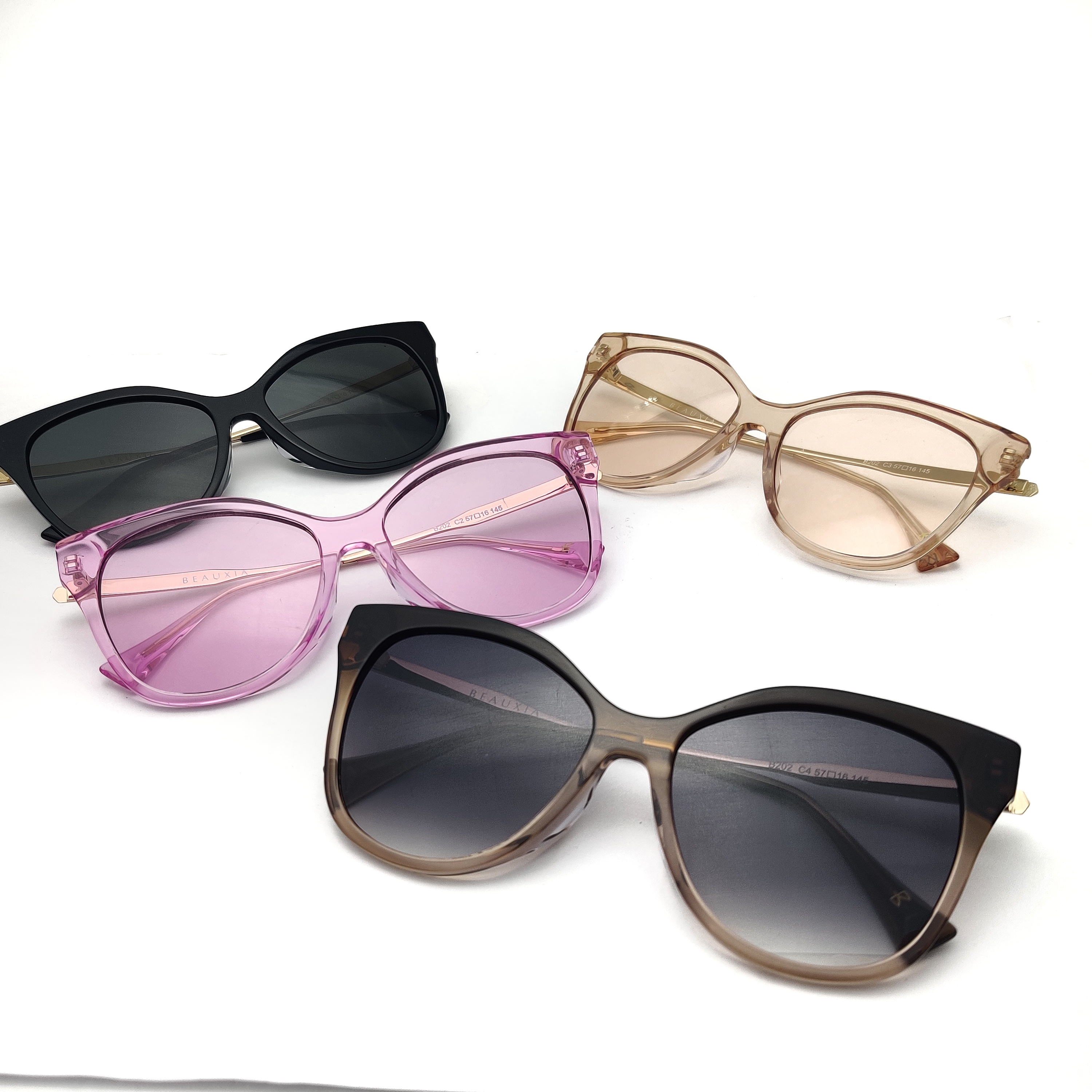 Customize Eyeglasses Manufacturing Round Rim Acetate Frame Custom Women Sunglasses Shades