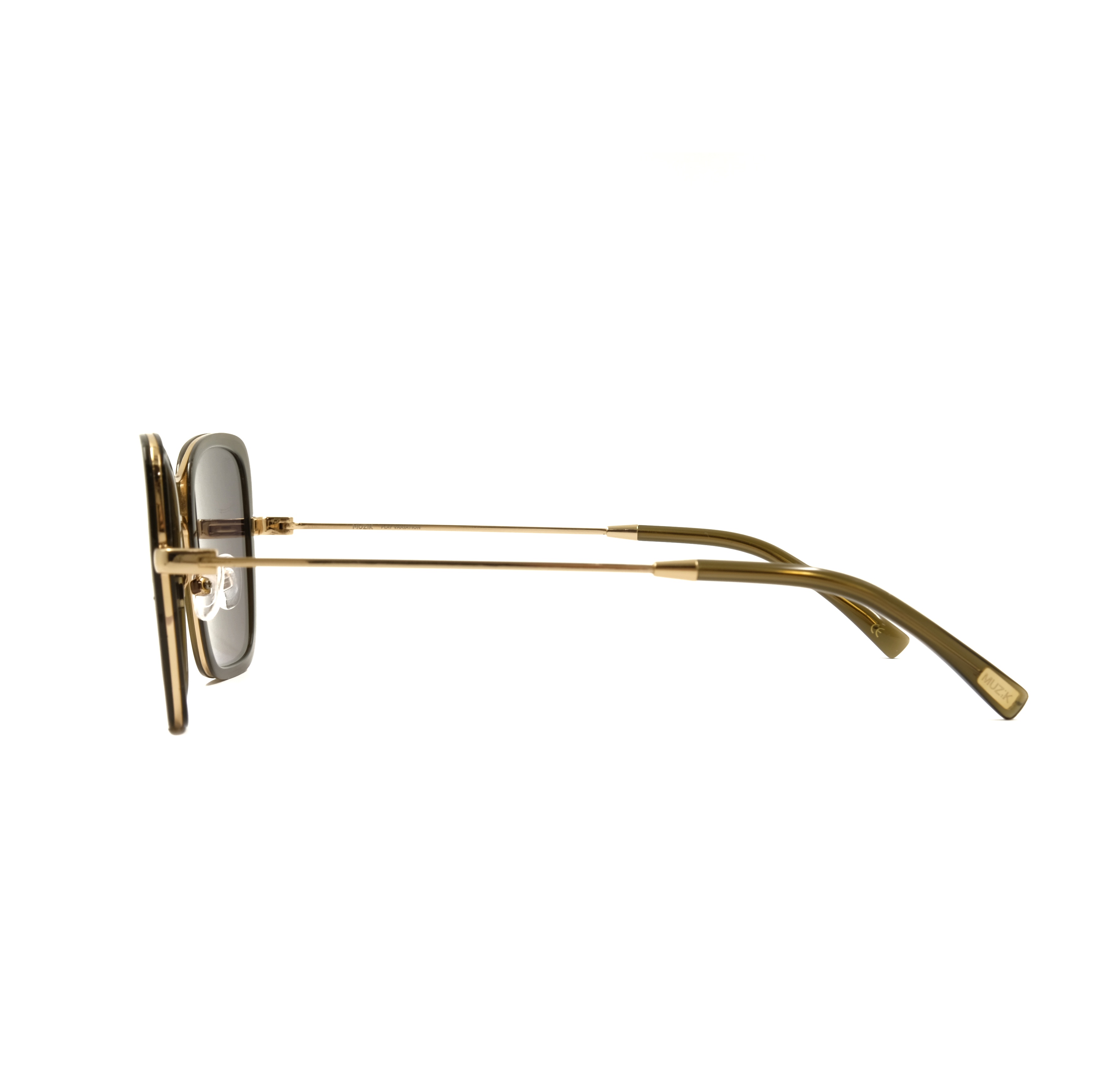 Bespoke Sunglasses Supplier China Gold Acetate Frame Square Sunglasses Gensun Sunperia Eyewear