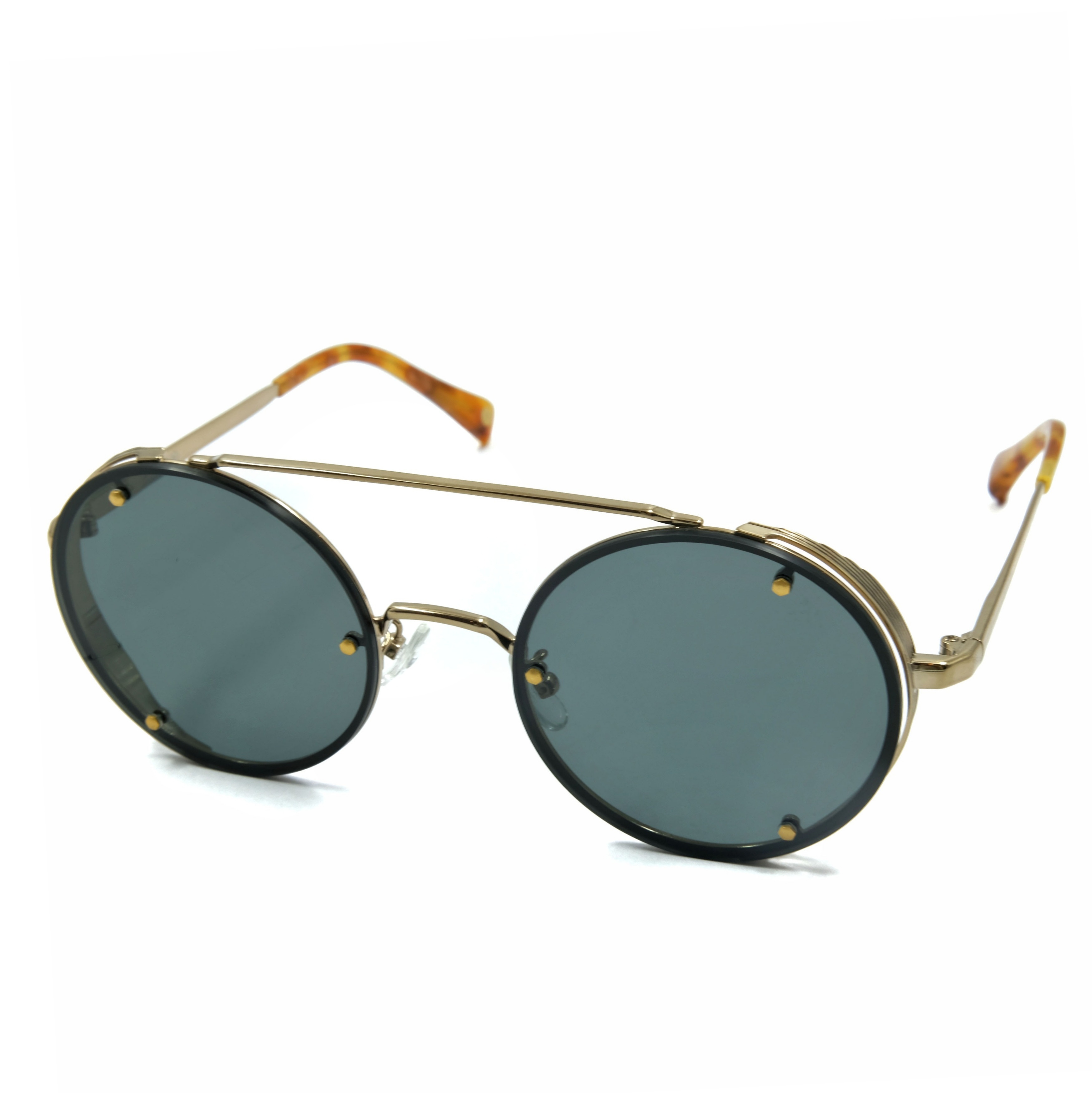 UV resistance UV400 Gold round shades design newest custom eyeglasses fashion women sunglasses 2021 men outdoor shopping beach