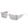 Fashion Women Vintage Diamond Cut Ocean Lens Sun Glasses Small Rimless Rectangle Sunglasses Eyeglass Companies