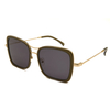 Bespoke Sunglasses Supplier China Gold Acetate Frame Square Sunglasses Gensun Sunperia Eyewear